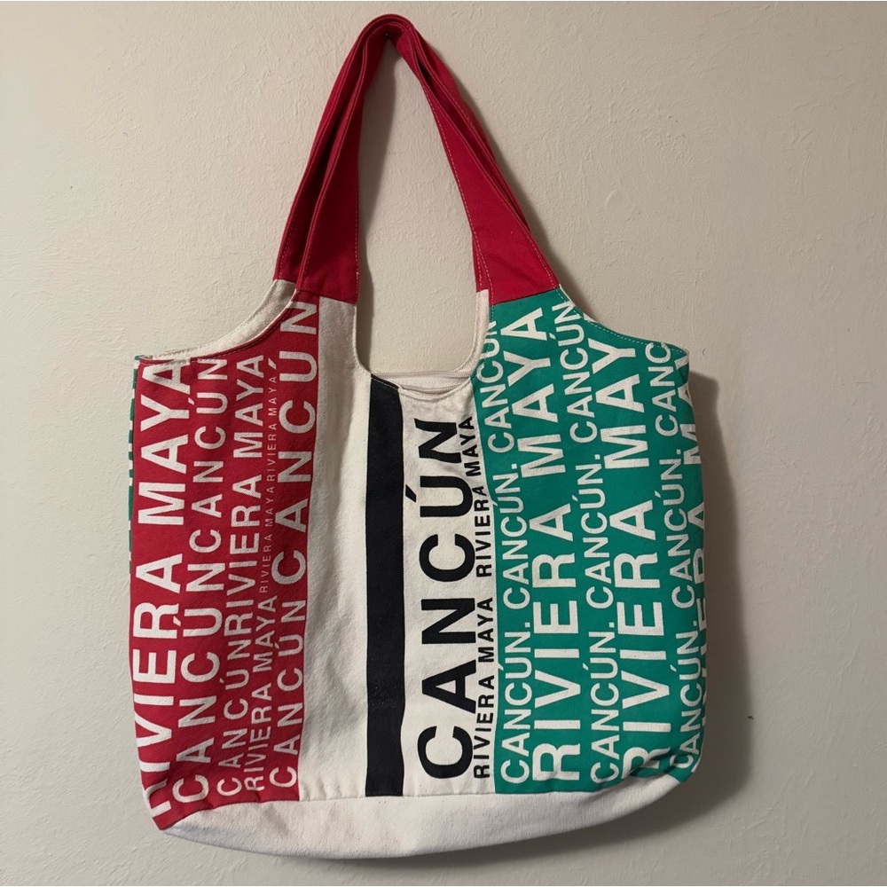 Pier 27 Cancun all over print canvas tote